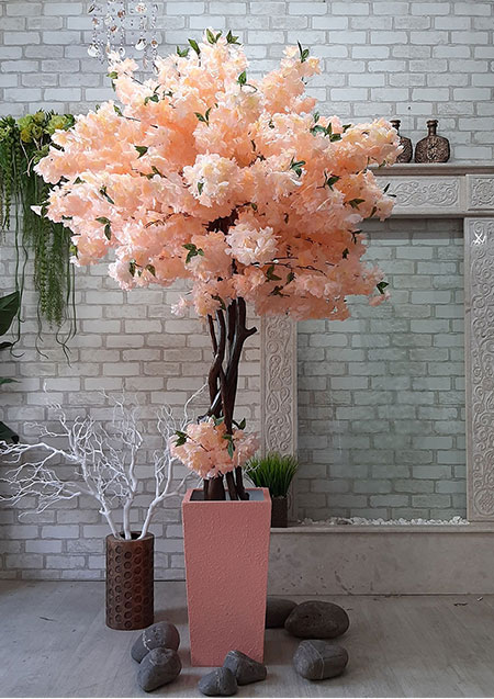 Large sakura tree 2 meters of peach flowers for a restaurant, buy in Germany, Austria, Switzerland, Denmark