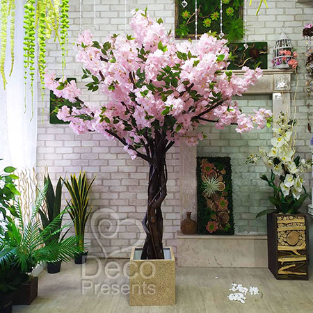 Buy a large decorative flower tree for the interior of a cafe, restaurant.