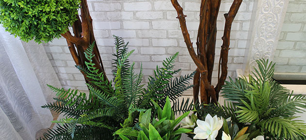 Artificial plants for exhibition and photo zones, buy in EU, UK, Germany, Canada