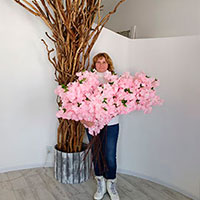 Artificial tree with sakura flowers for a beauty salon, Israel, Poland, Czech Republic