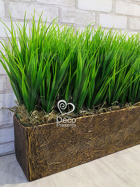 Artificial grass in a flowerpot, buy in the USA, Canada, UK, UAE, Qatar