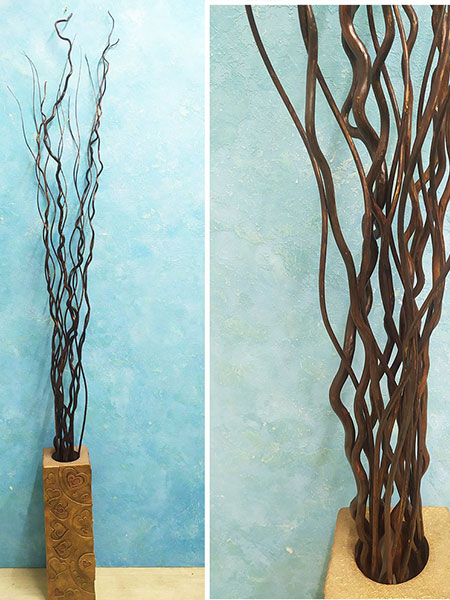 A set of twisted branches 1.5 meters for a floor vase, buy for the reception office