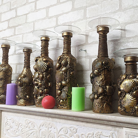 Set of decorative candlesticks 7 pcs, buy in Israel