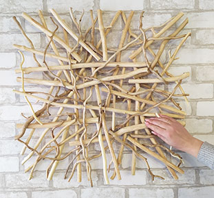 Wall panel made of natural branches, buy in Germany, Austria, Switzerland, Belgium