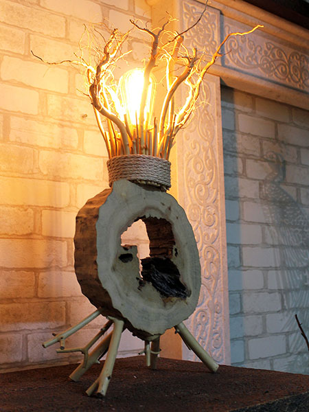 Wooden lamps made of driftwood, buy in USA